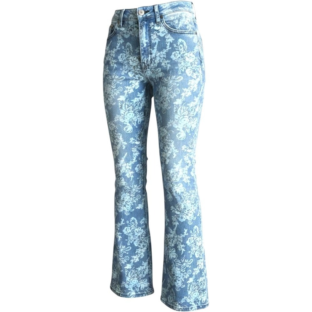 LoveShackFancy x GAP 70s Flare High Rise Floral Jeans Vtg Boho Retro Women XS 24